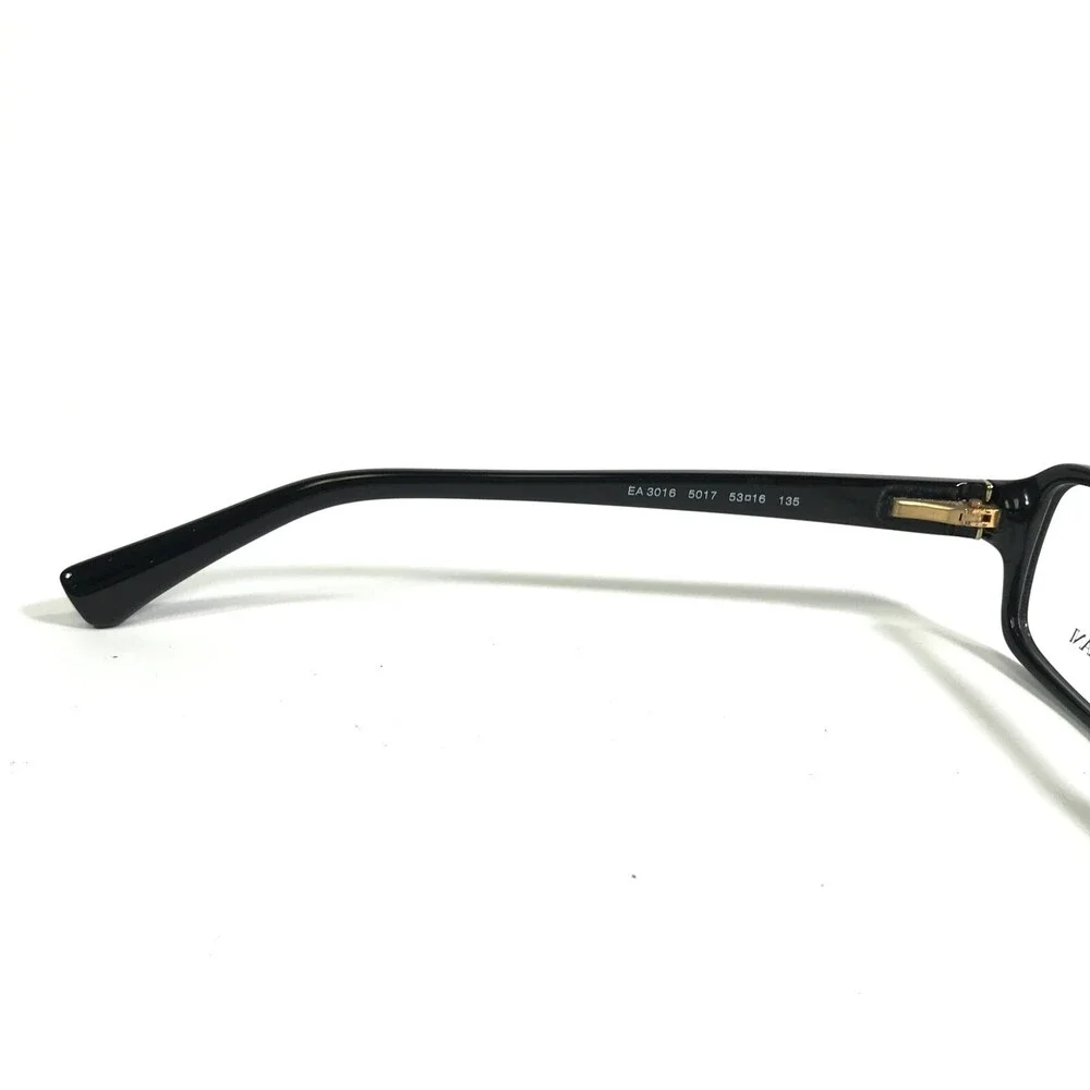Emporio Armani Eyeglasses Frames EA3016 5017 Black Gold Rectangular 53-16-135
